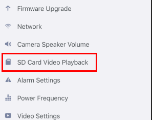 foscam playback tab missing